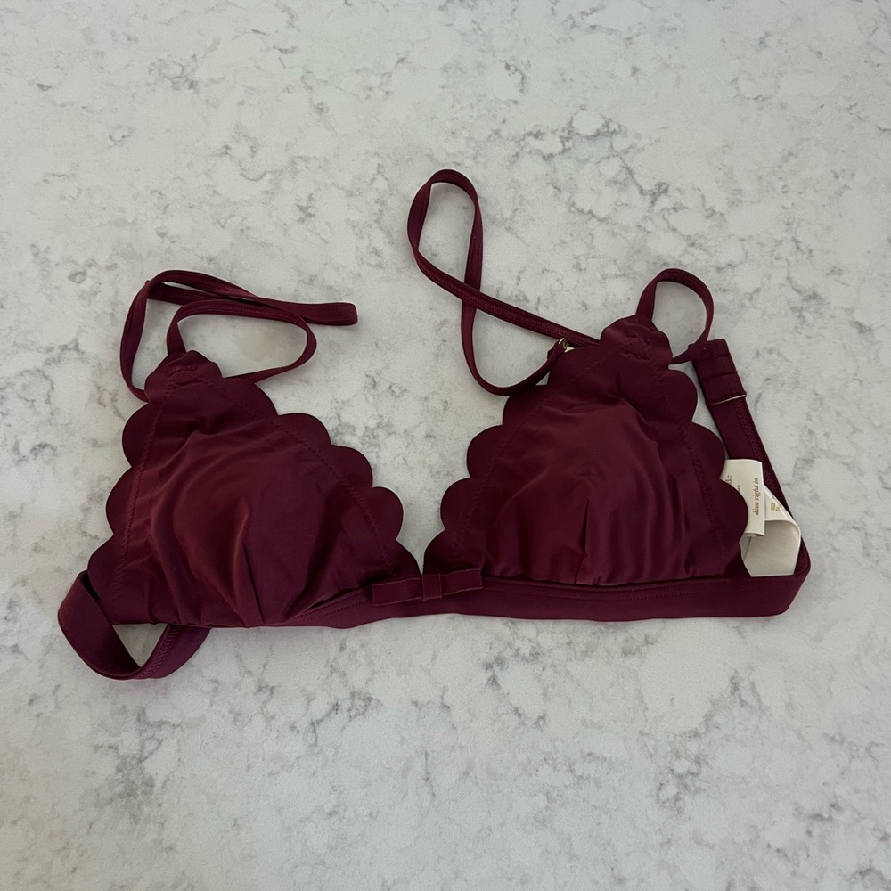 Kate Spade Burgundy Bikini Top